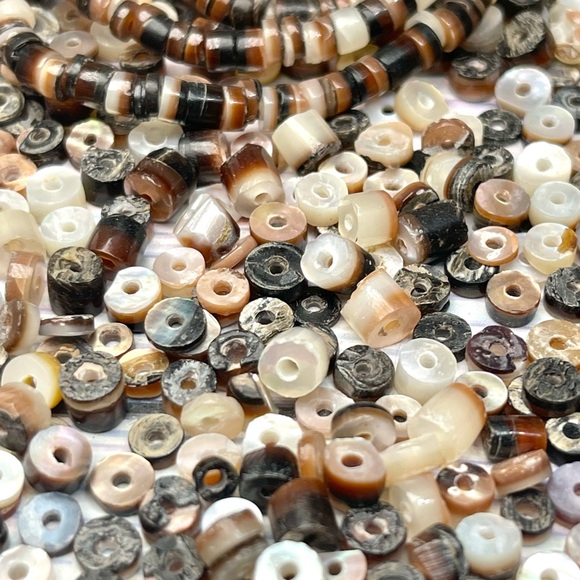 200+ Abalone Mother of Pearl Shell Black Lip Beads Mixed Lot Jewelry Making DIY - Picture 5 of 14